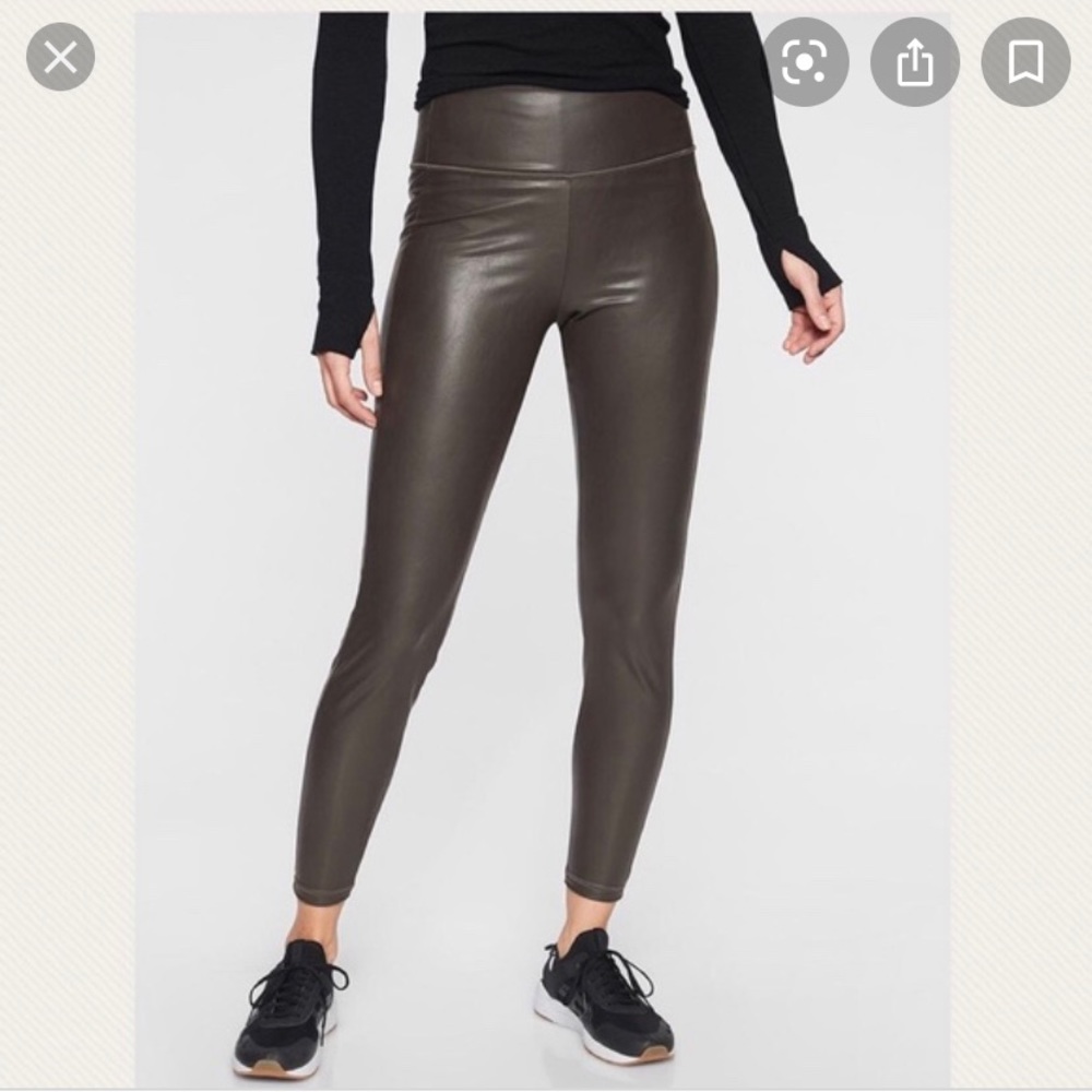 Athleta faux leather high waist leggings